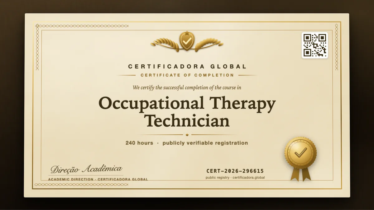 Cover of the Occupational Therapy Technician course