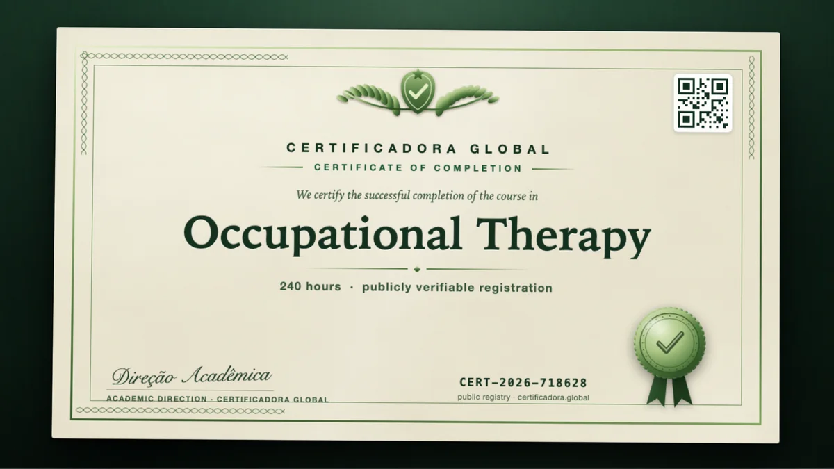 Cover of the Occupational Therapy course
