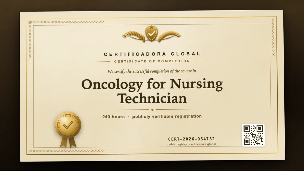 Cover of the Oncology for Nursing Technician course