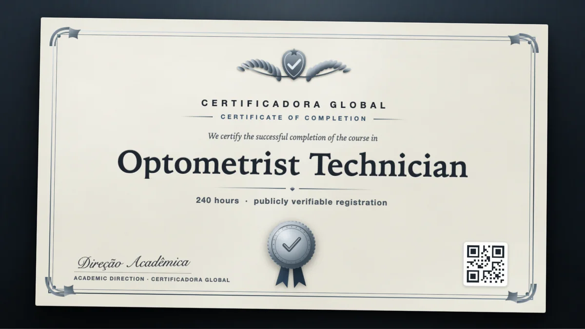 Cover of the Optometrist Technician course