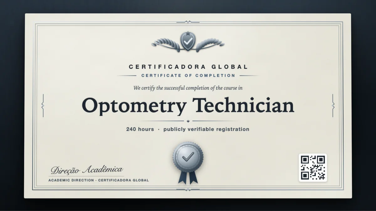Cover of the Optometry Technician course