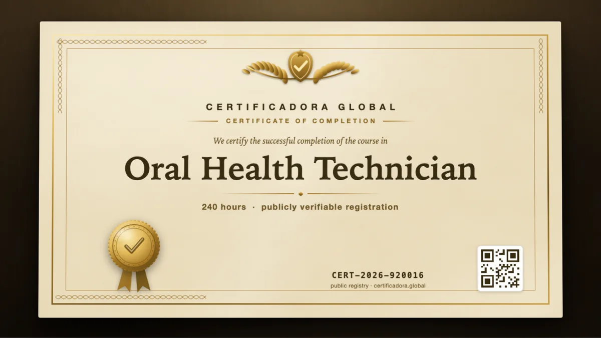 Cover of the Oral Health Technician course