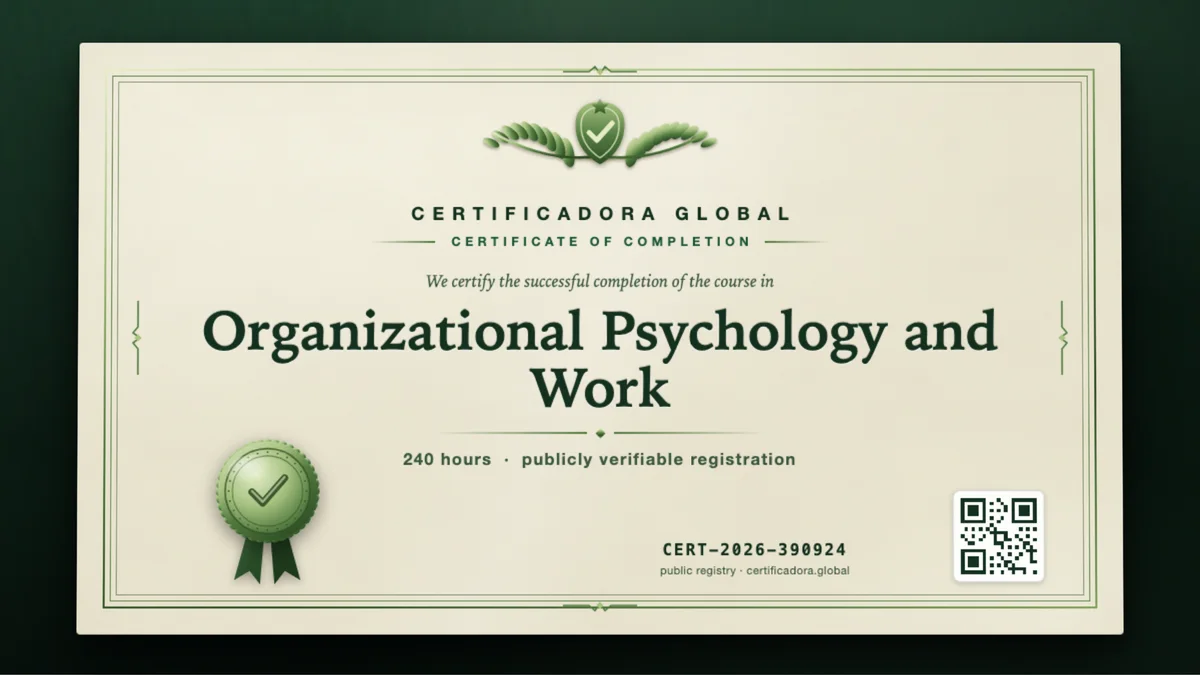 Cover of the Organizational Psychology and Work course