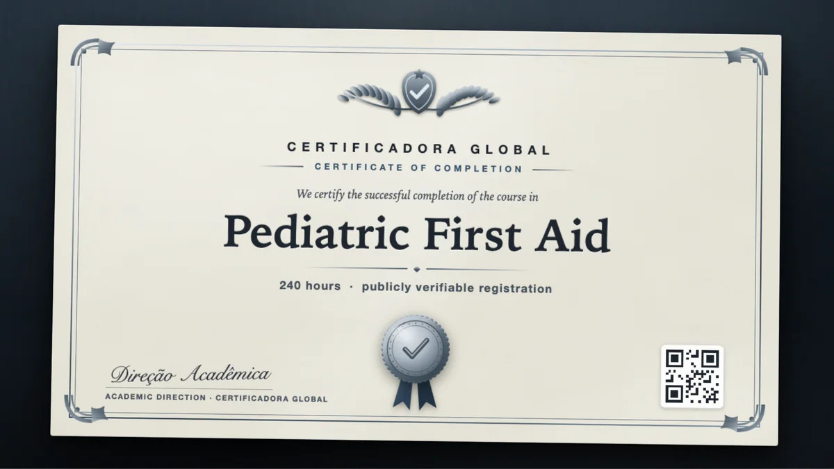 Cover of the Pediatric First Aid course