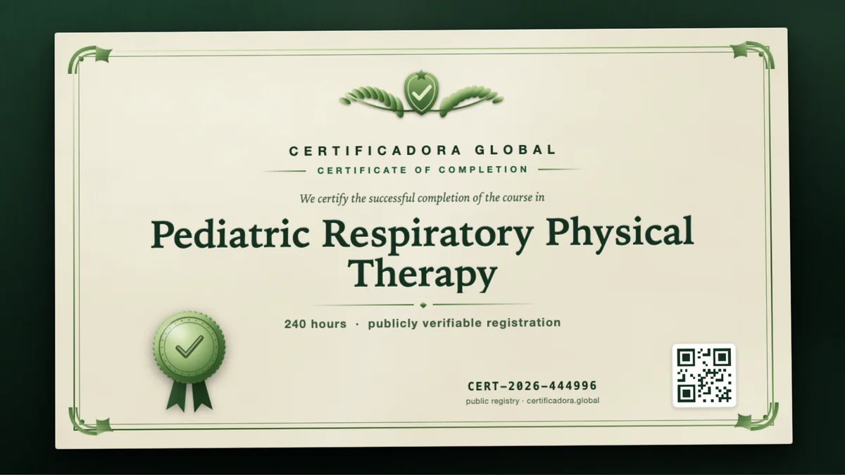 Cover of the Pediatric Respiratory Physical Therapy course