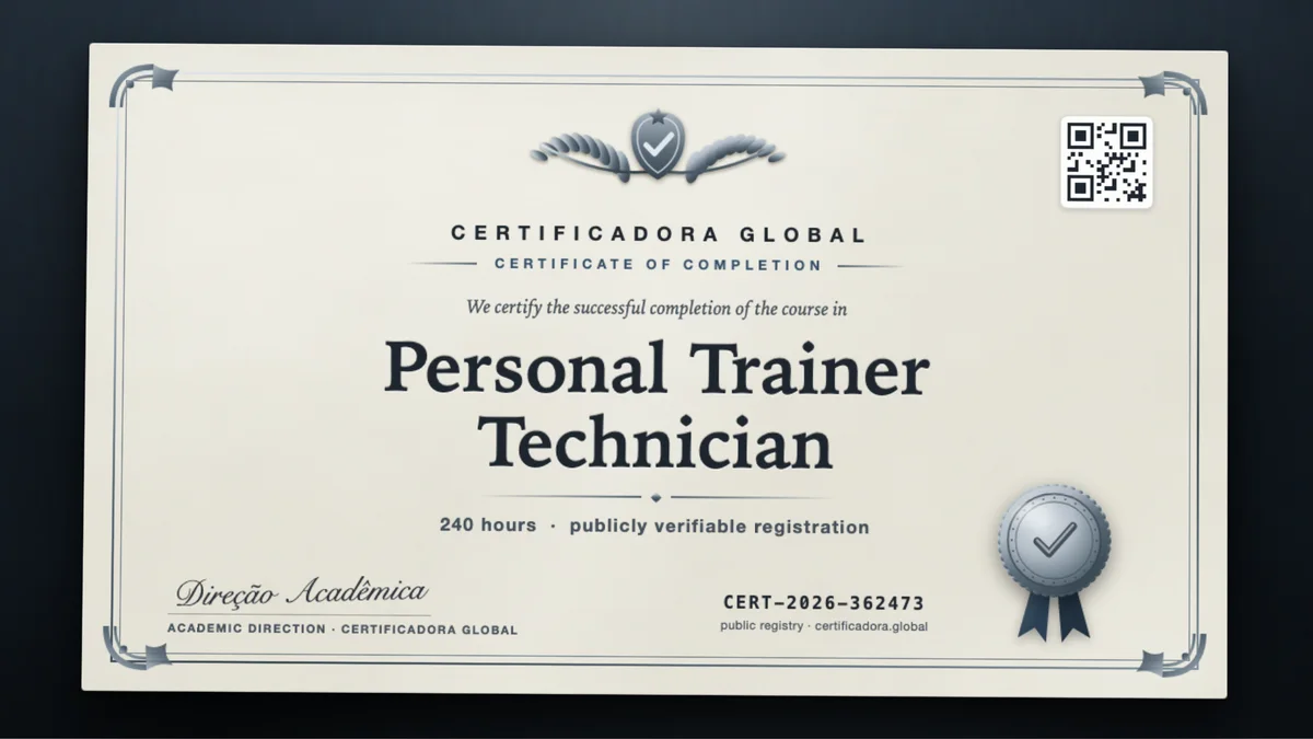 Cover of the Personal Trainer Technician course