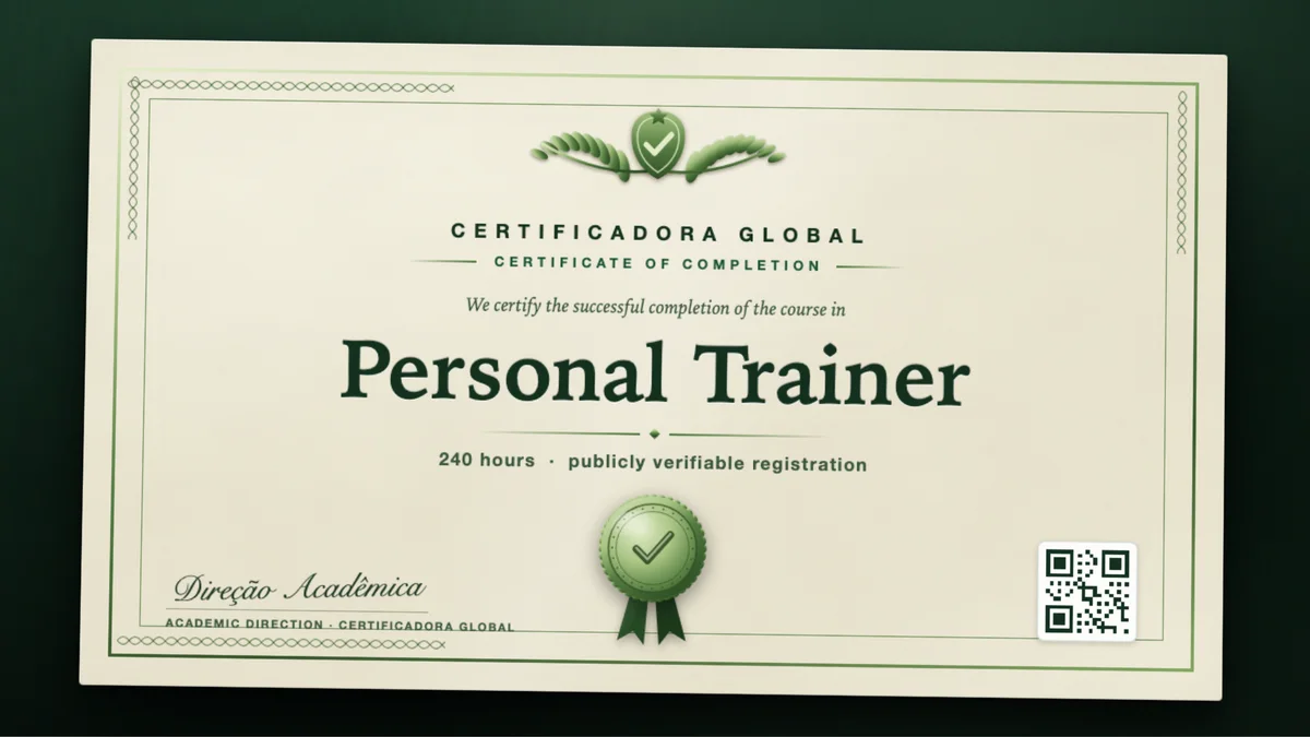 Cover of the Personal Trainer course