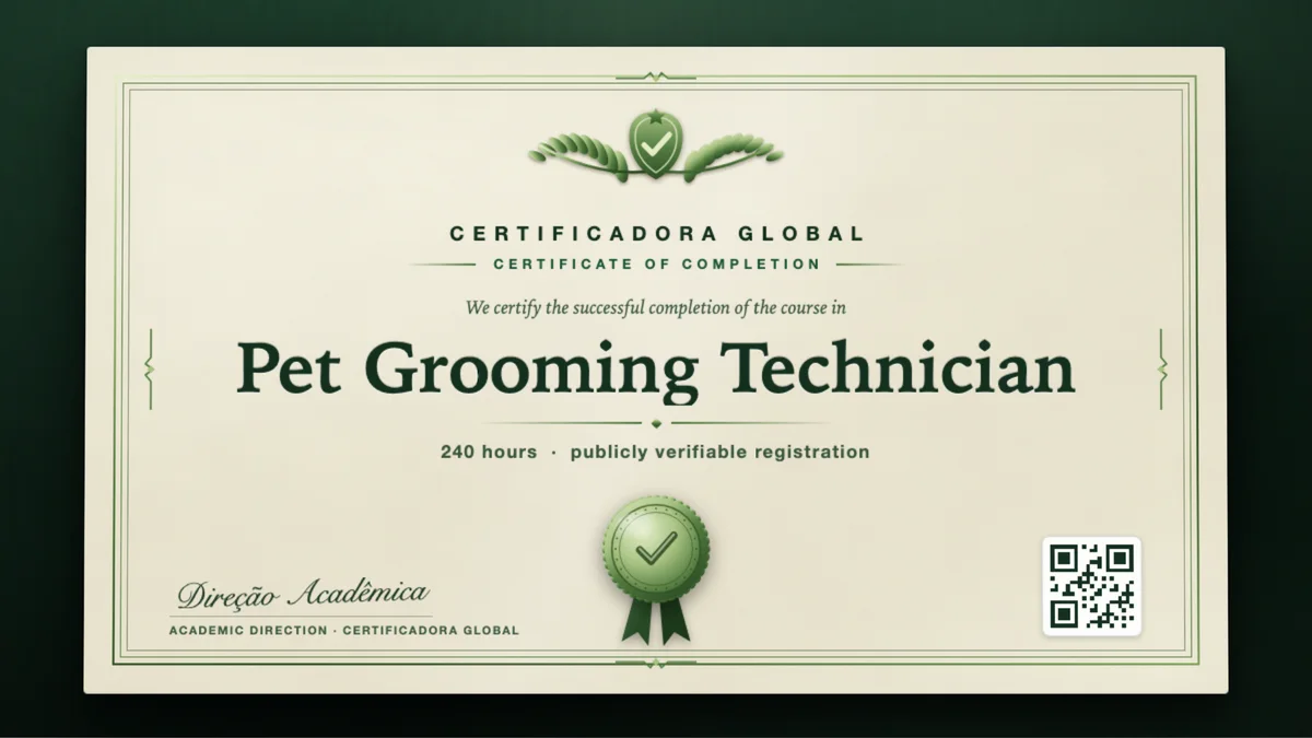 Cover of the Pet Grooming Technician course