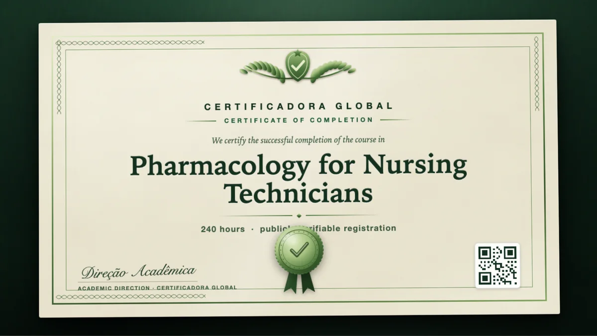 Cover of the Pharmacology for Nursing Technicians course