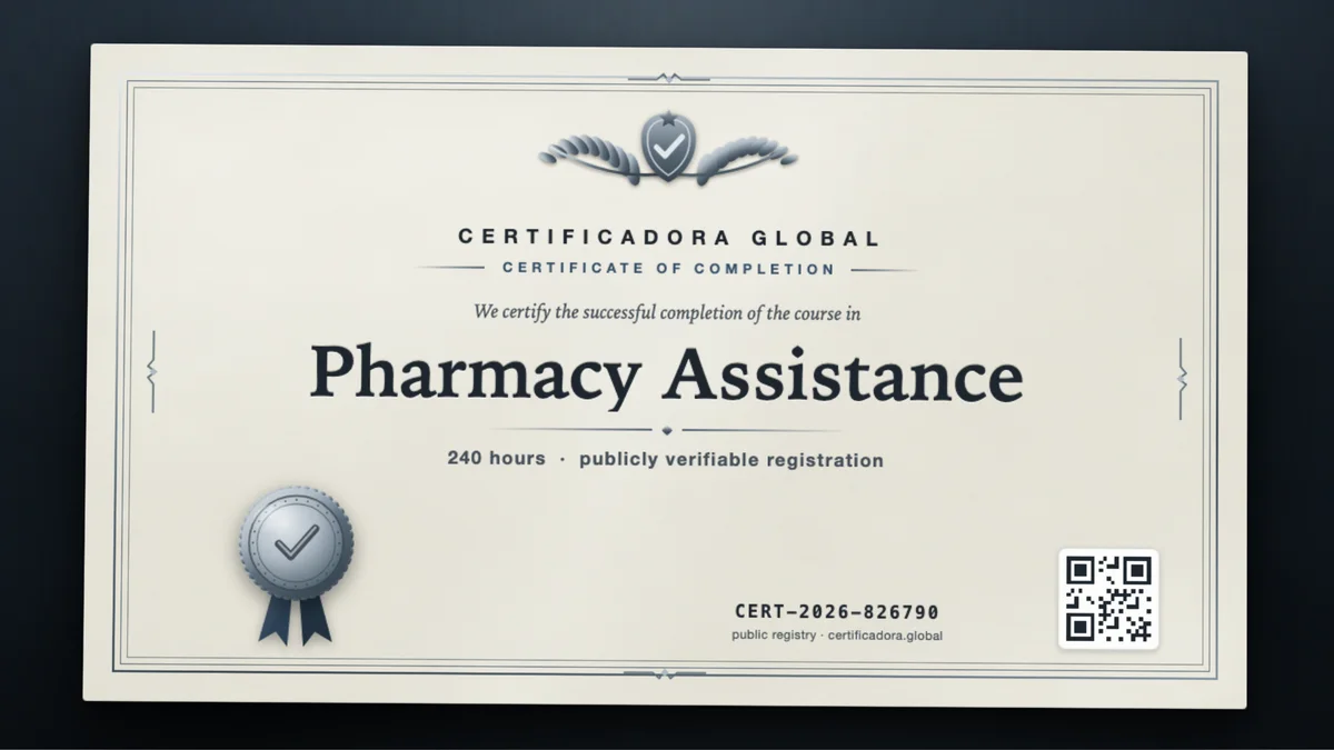 Cover of the Pharmacy Assistance course