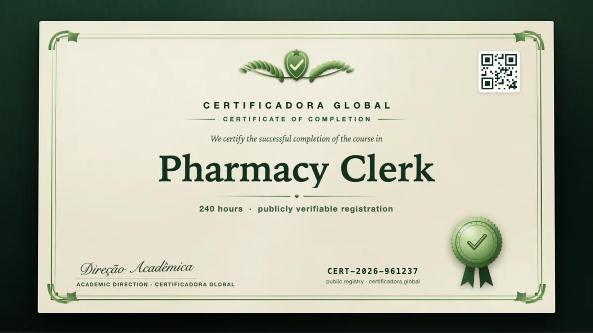 Cover of the Pharmacy Clerk course