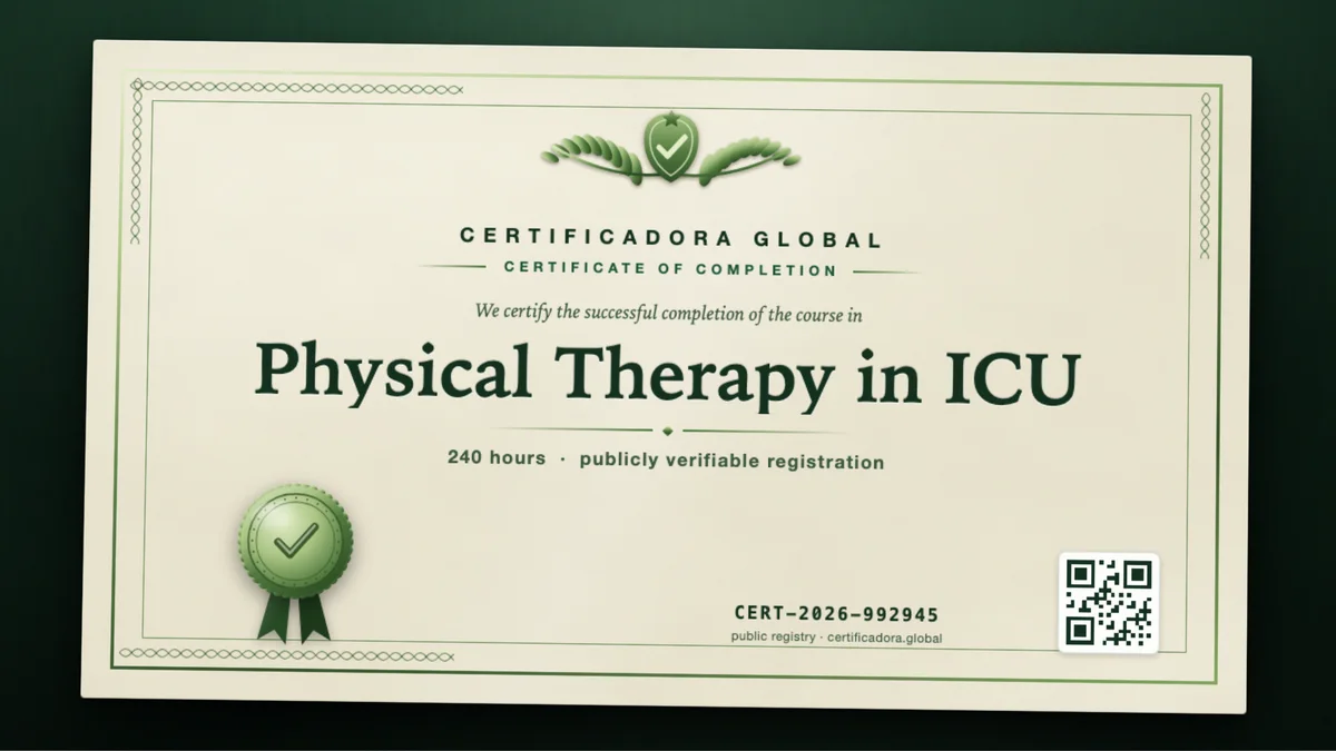 Cover of the Physical Therapy in ICU course