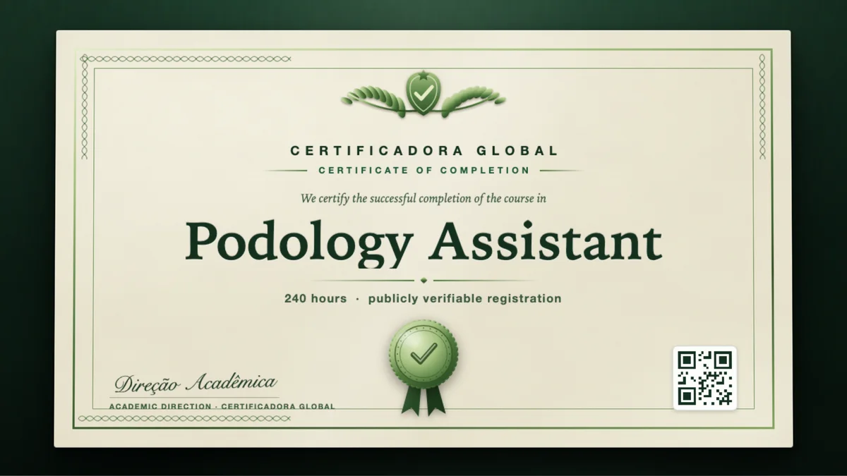 Cover of the Podology Assistant course