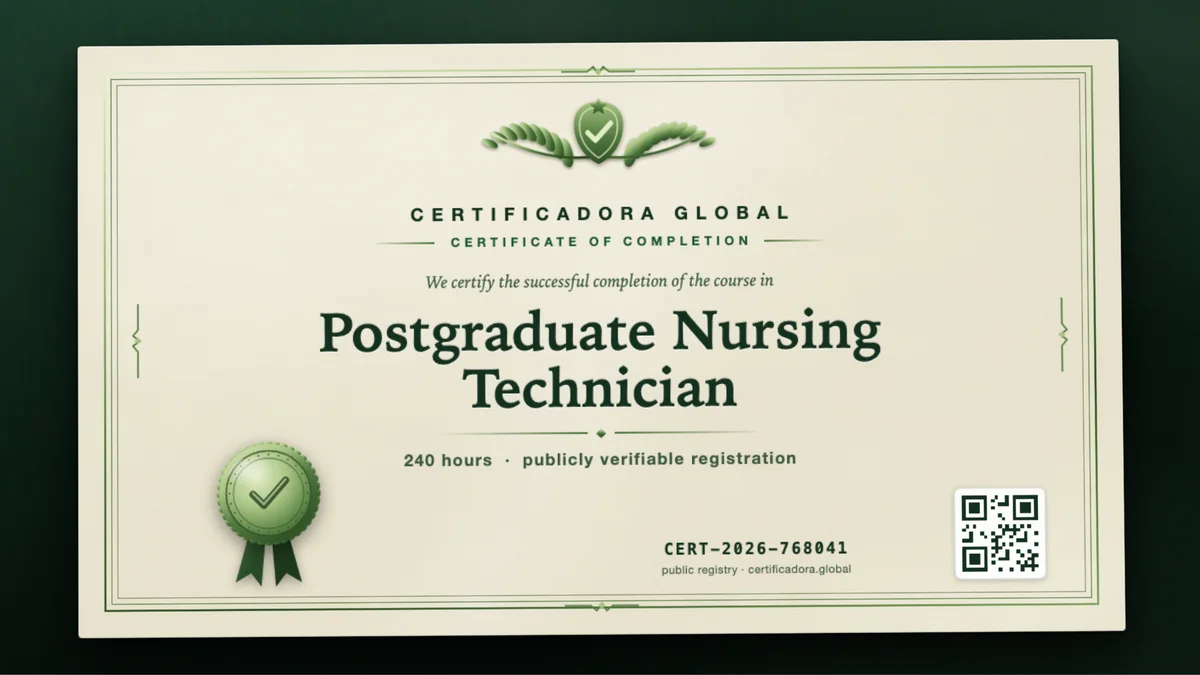 Cover of the Postgraduate Nursing Technician course
