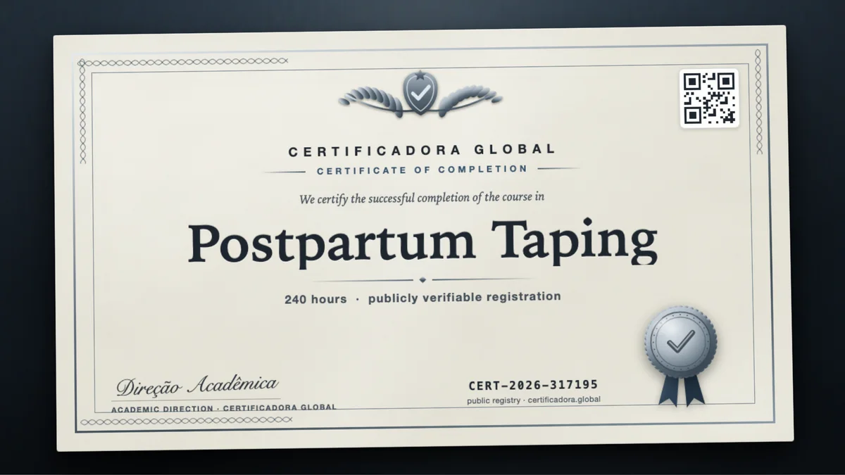 Cover of the Postpartum Taping course