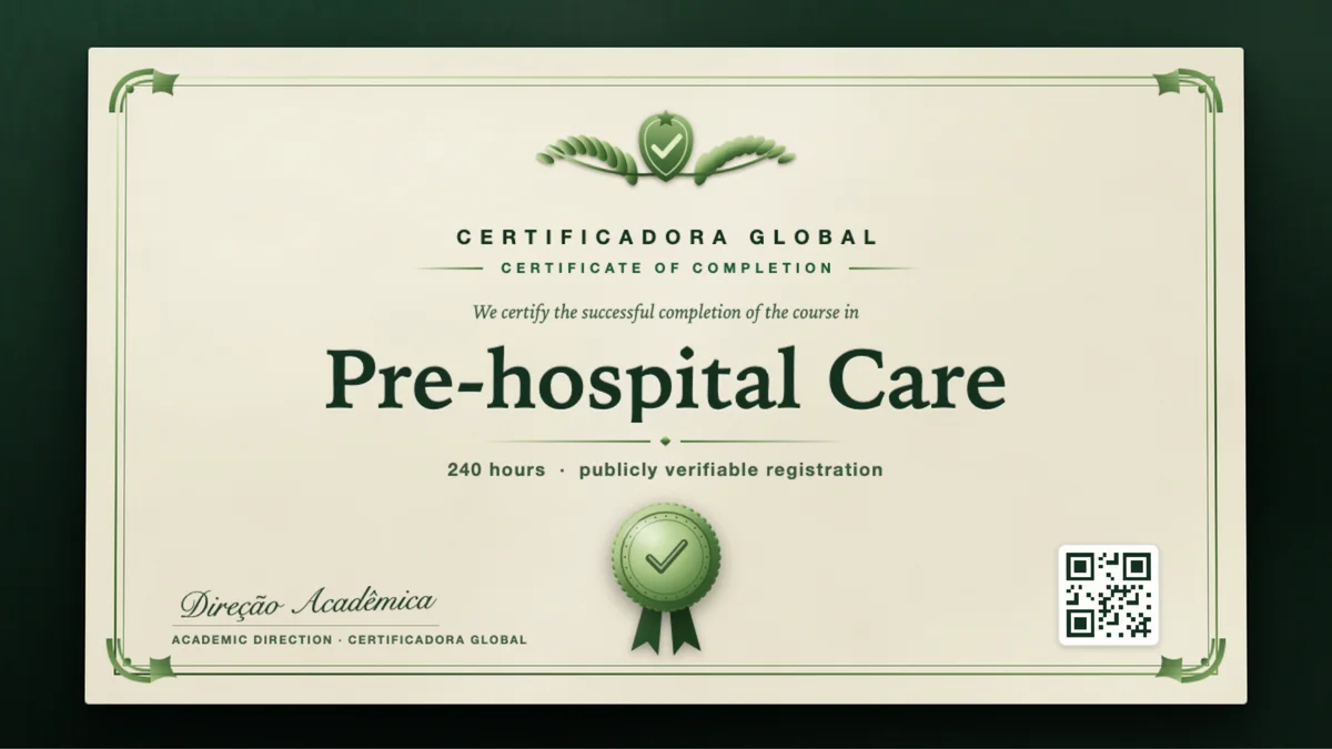 Cover of the Pre-hospital Care course