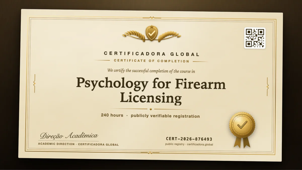 Cover of the Psychology for Firearm Licensing course