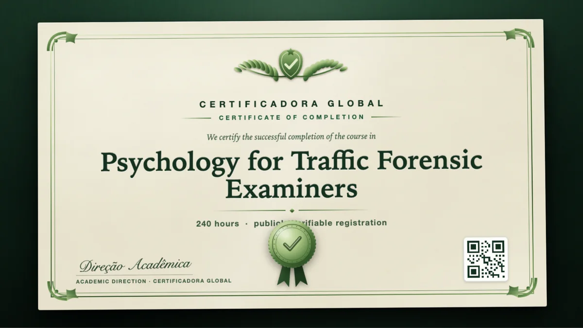 Cover of the Psychology for Traffic Forensic Examiners course
