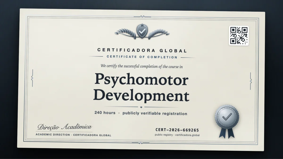 Cover of the Psychomotor Development course