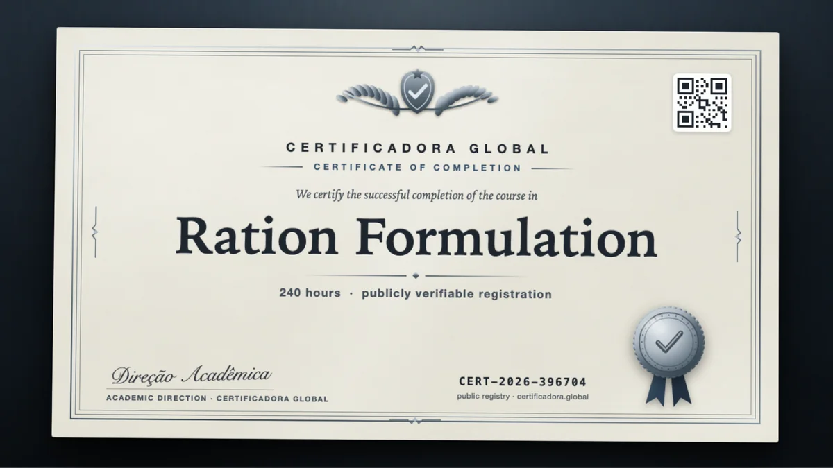 Cover of the Ration Formulation course