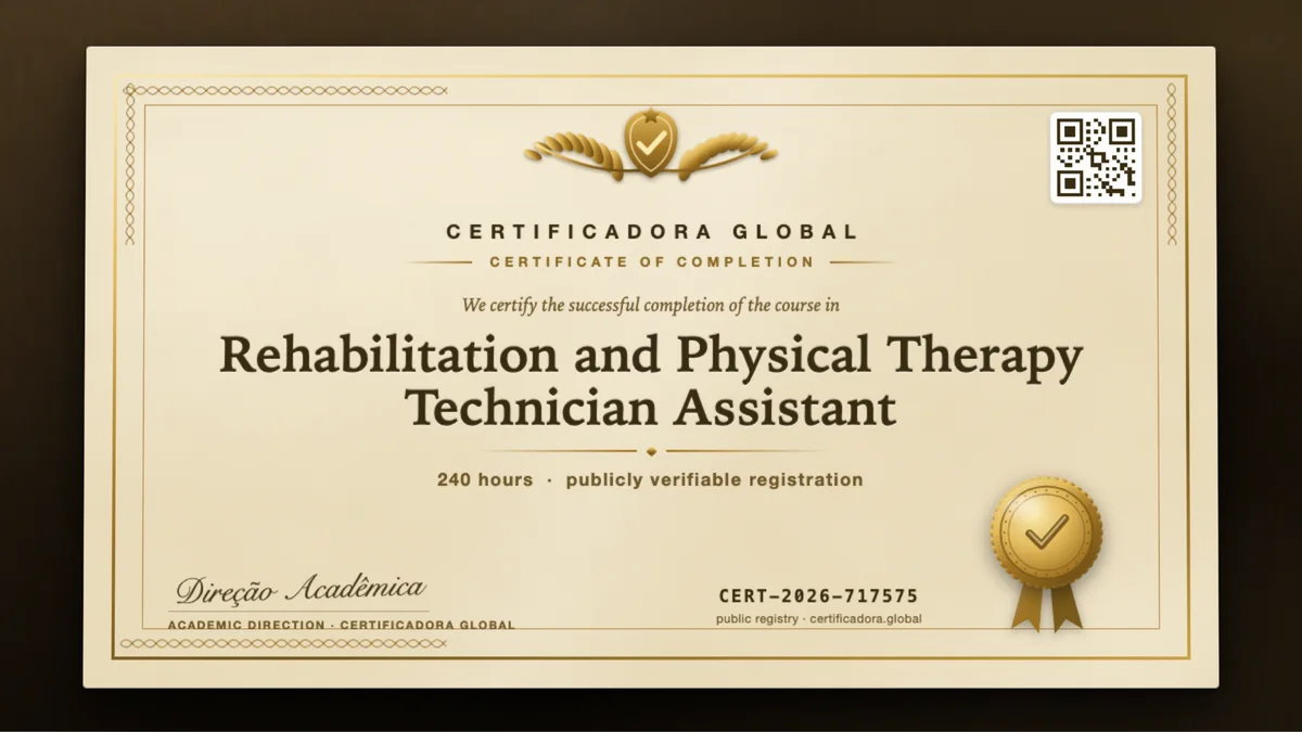 Cover of the Rehabilitation and Physical Therapy Technician Assistant course