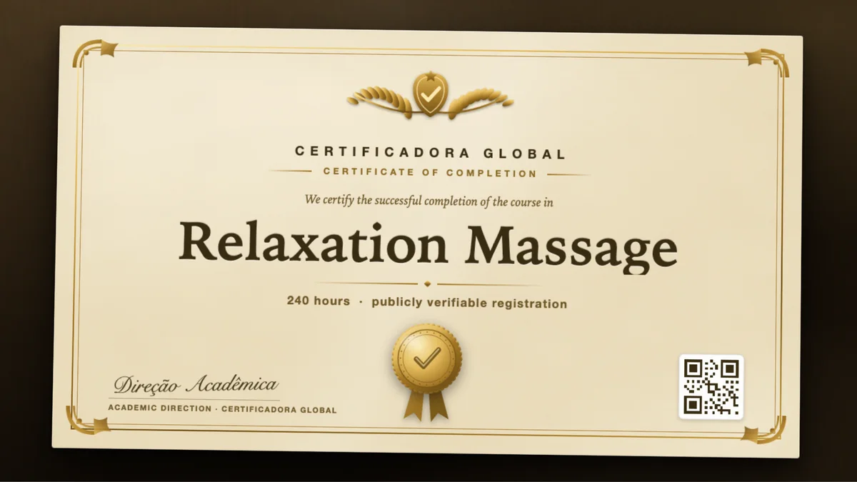 Cover of the Relaxation Massage course