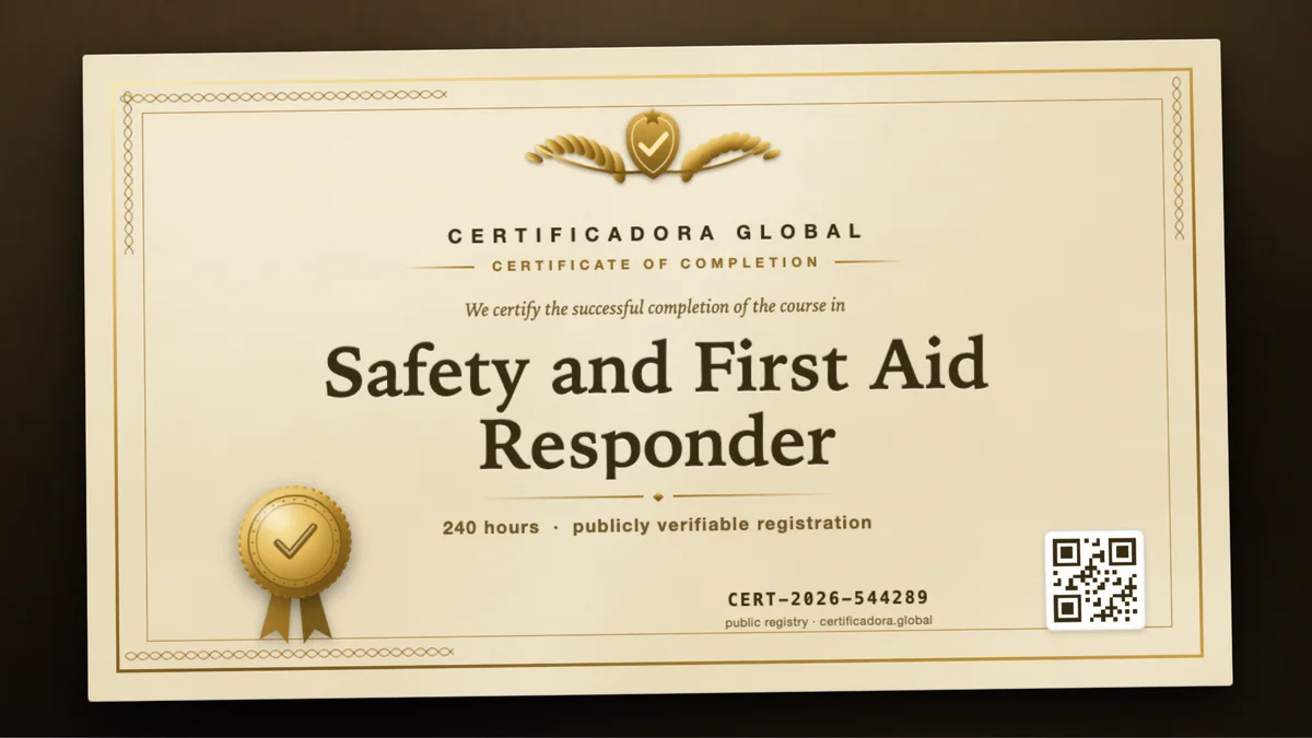 Cover of the Safety and First Aid Responder course