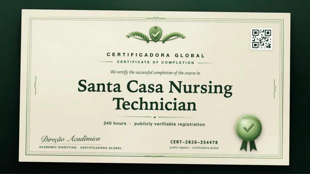 Cover of the Santa Casa Nursing Technician course