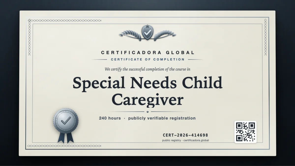 Cover of the Special Needs Child Caregiver course