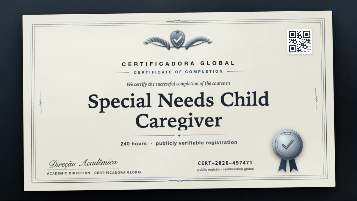 Cover of the Special Needs Child Caregiver course