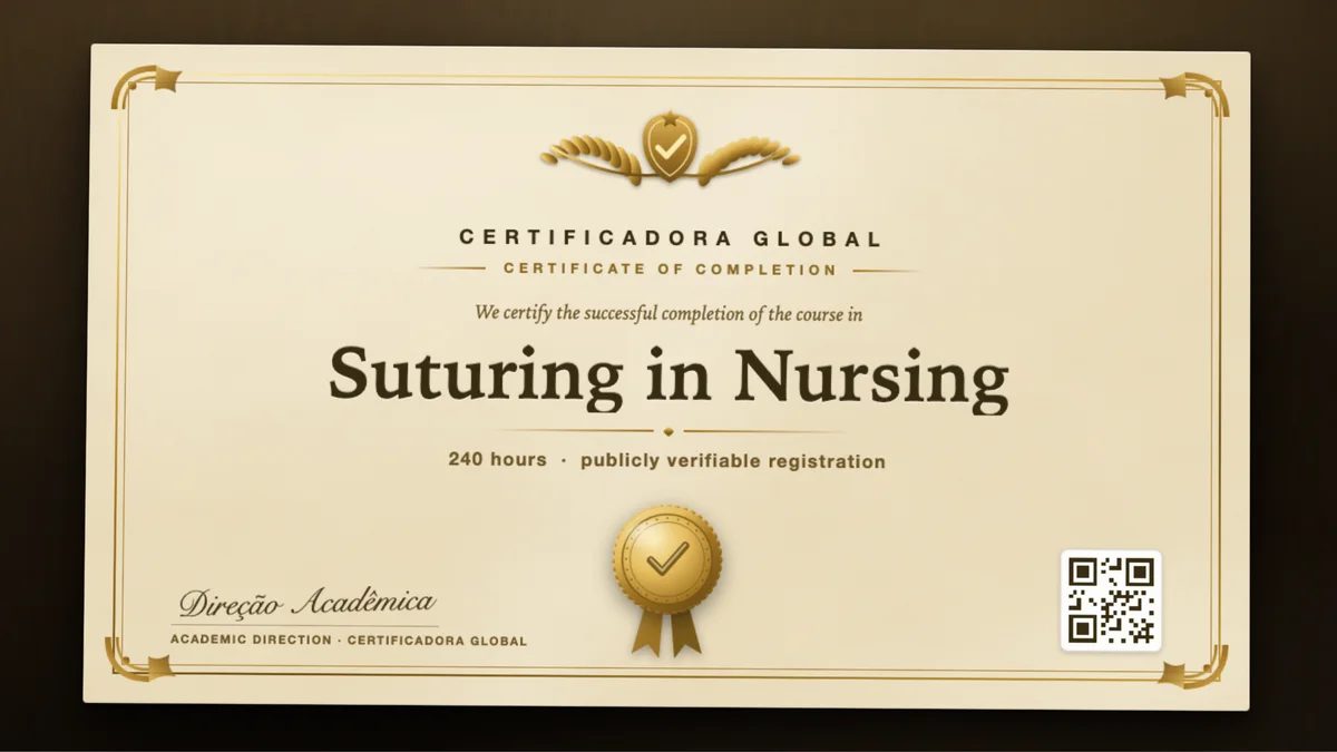 Cover of the Suturing in Nursing course
