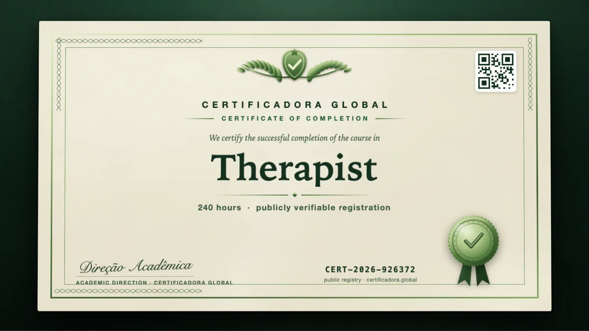 Cover of the Therapist course