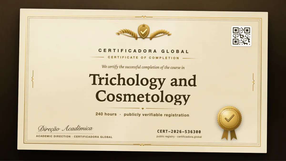 Cover of the Trichology and Cosmetology course
