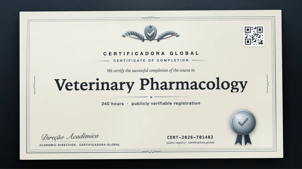 Cover of the Veterinary Pharmacology course