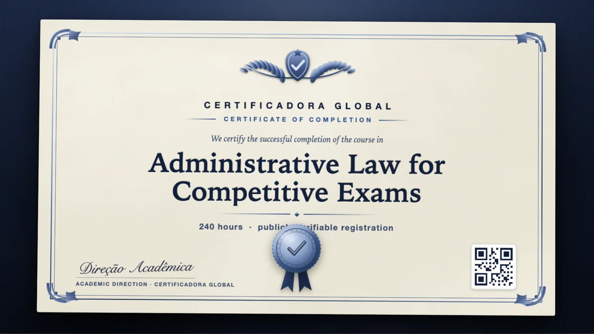 Cover of the Administrative Law for Competitive Exams course