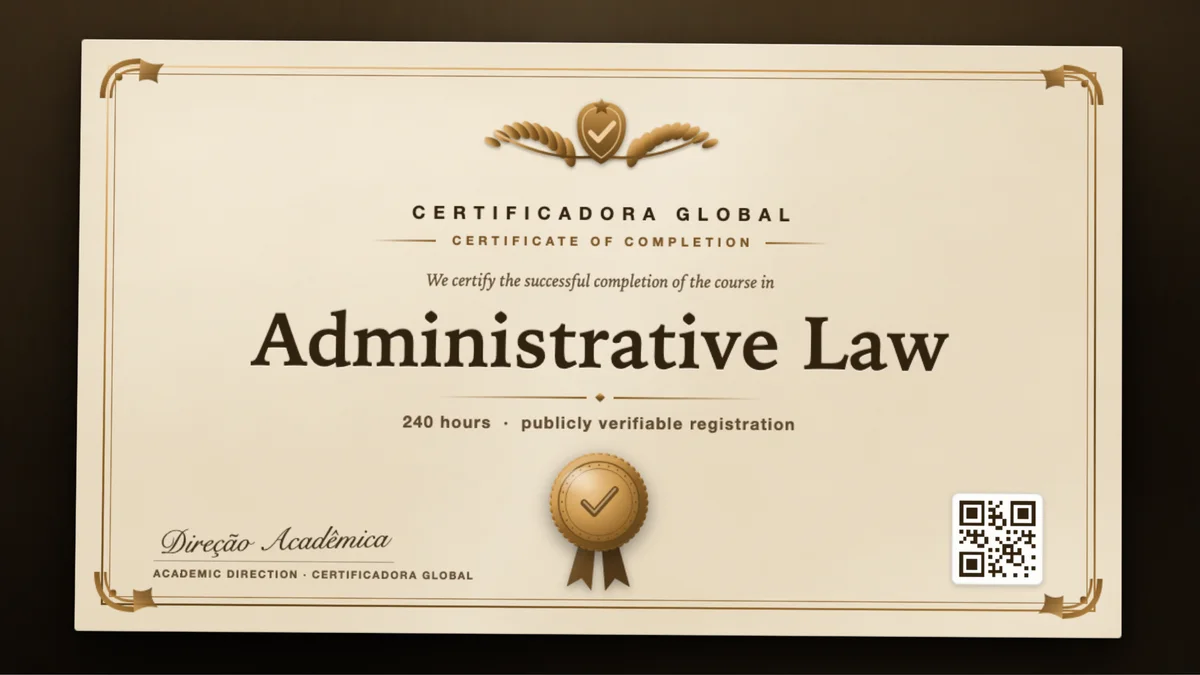 Cover of the Administrative Law course