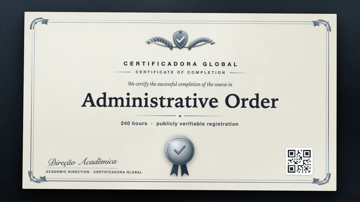 Cover of the Administrative Order course
