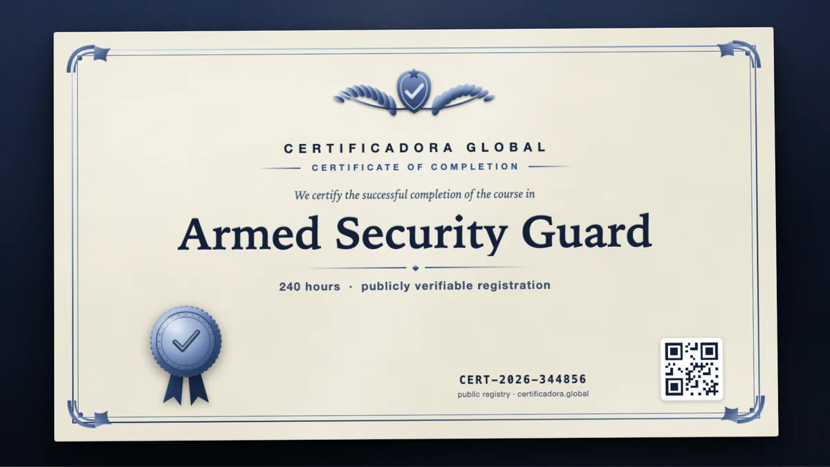 Cover of the Armed Security Guard course