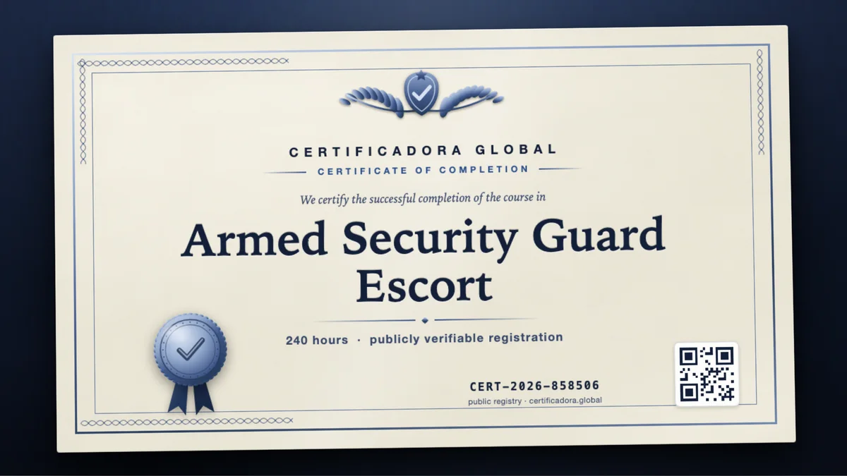 Cover of the Armed Security Guard Escort course