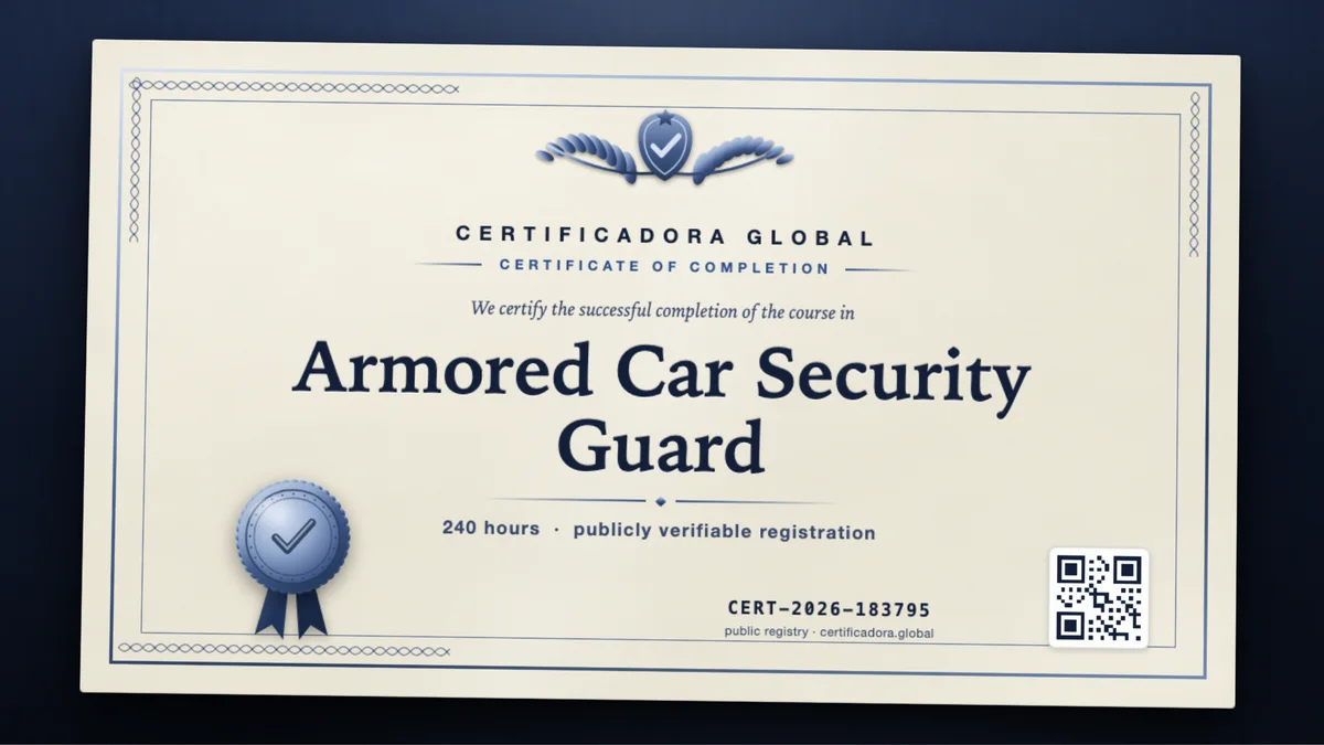 Cover of the Armored Car Security Guard course
