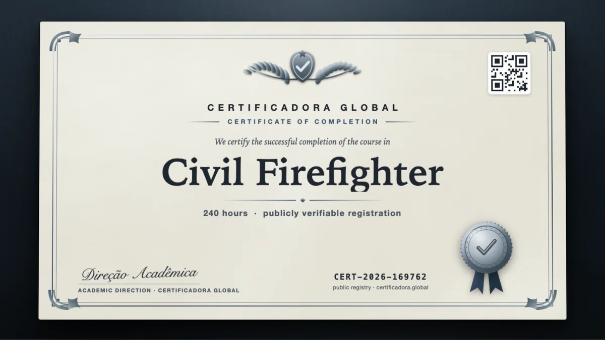 Cover of the Civil Firefighter course