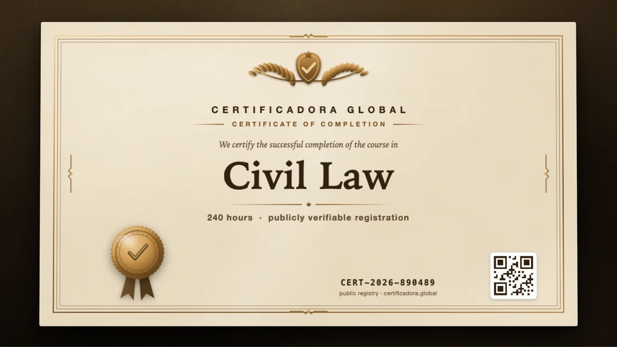 Cover of the Civil Law course