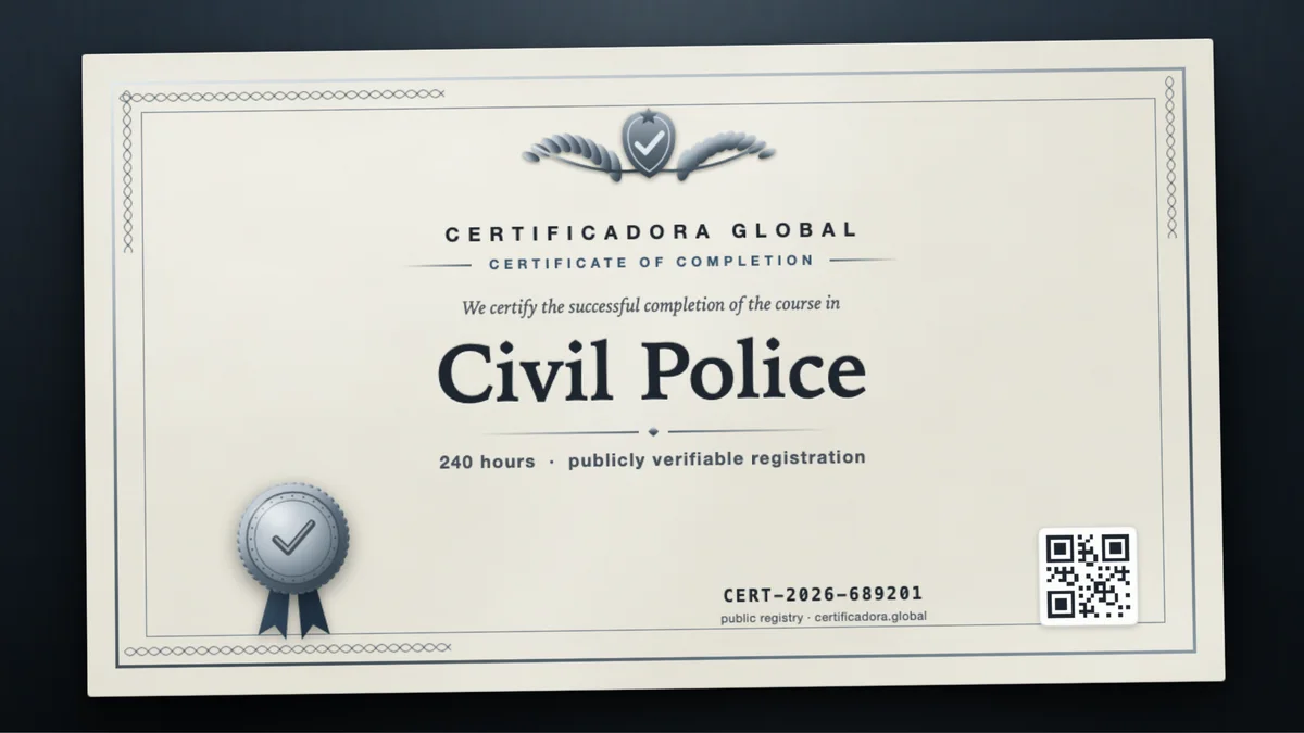 Cover of the Civil Police course