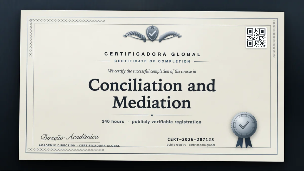 Cover of the Conciliation and Mediation course