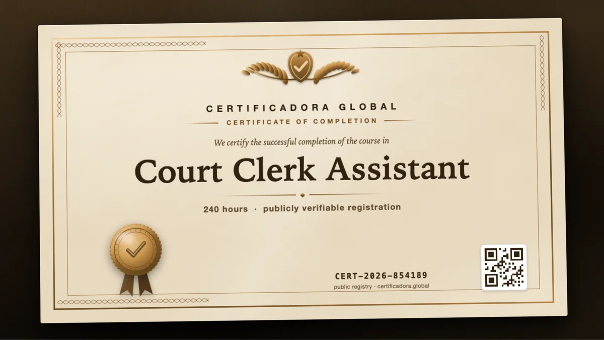 Cover of the Court Clerk Assistant course