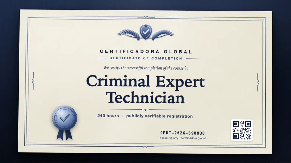 Cover of the Criminal Expert Technician course