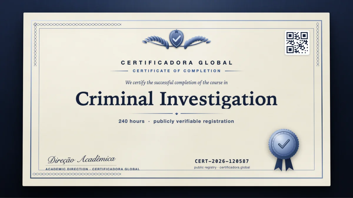 Cover of the Criminal Investigation course