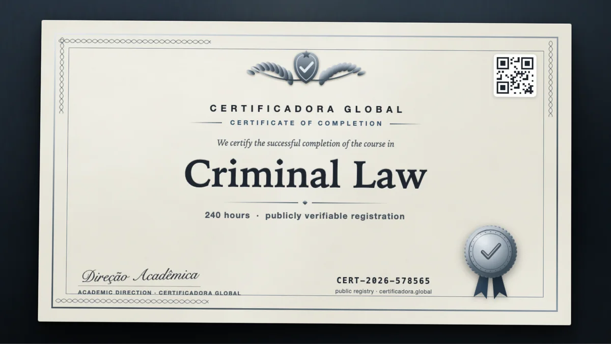 Cover of the Criminal Law course