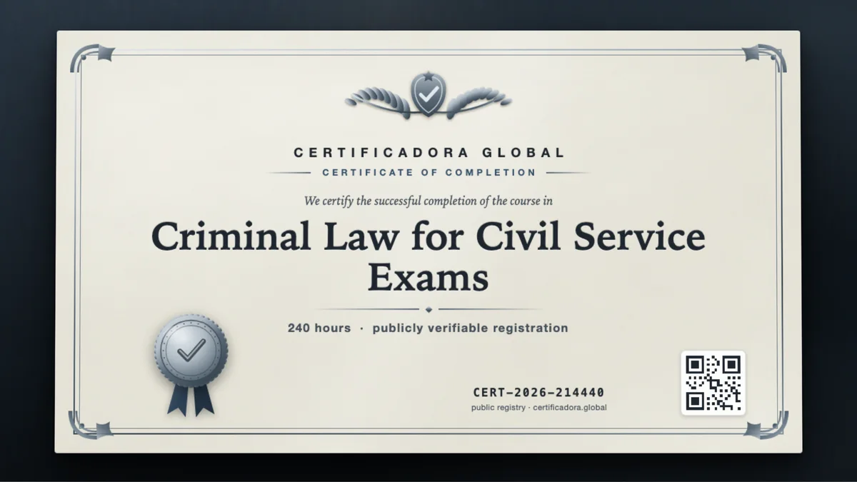 Cover of the Criminal Law for Civil Service Exams course