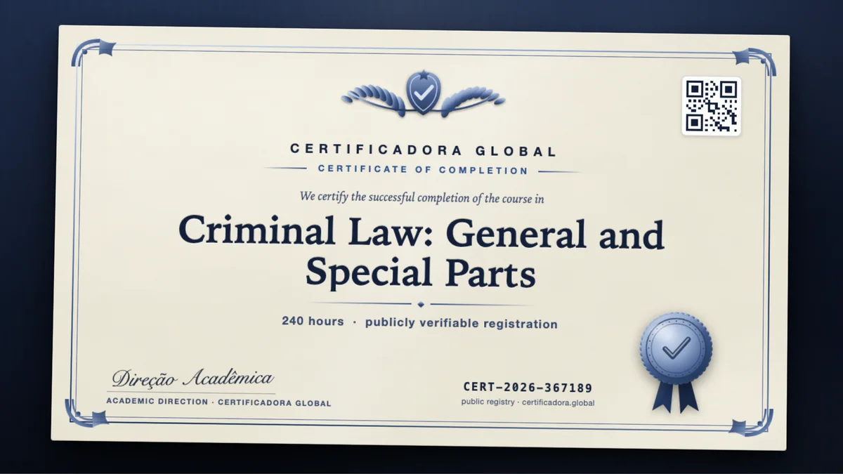 Cover of the Criminal Law: General and Special Parts course